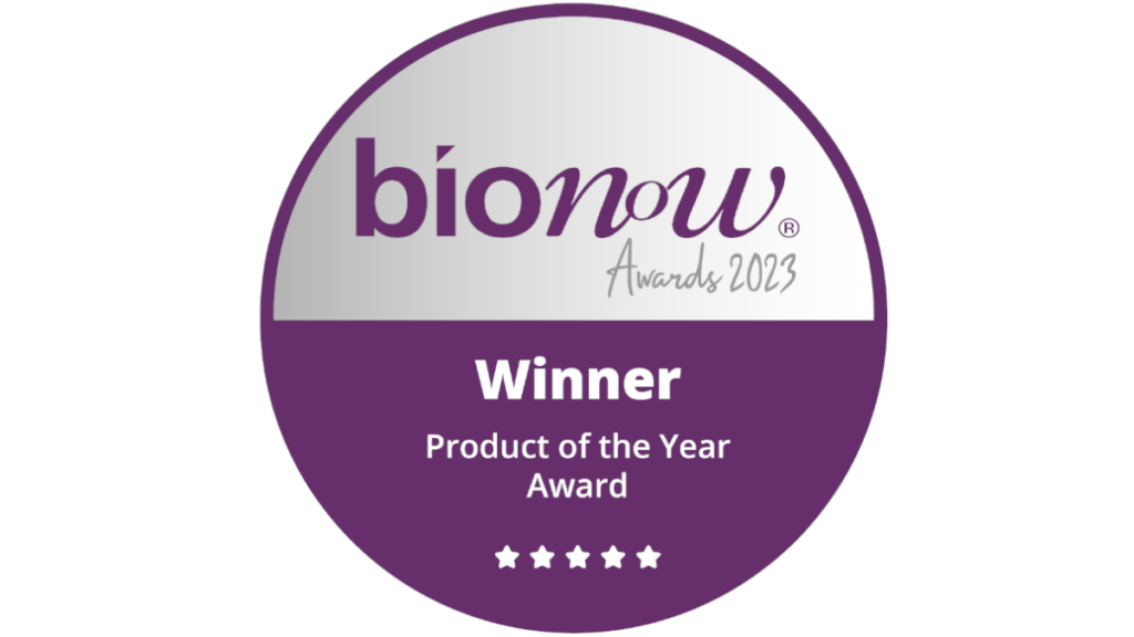The Bionow Awards Product of the Year badge